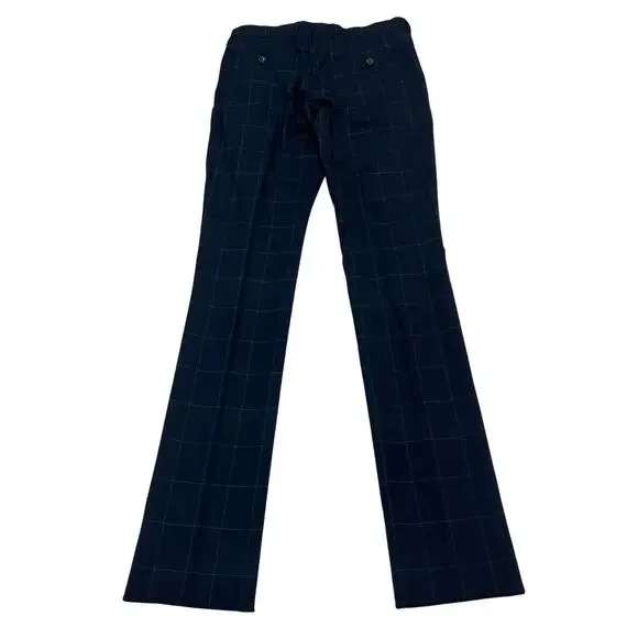 12-1 PAUL SMITH Men's Suit 100% Wool Designer Rare Navy Unhemmed Pant